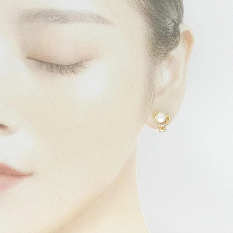 Bông tai ngọc trai Akoya K18YG 6.4mm - Hàng hiệu Chính hãng 873483