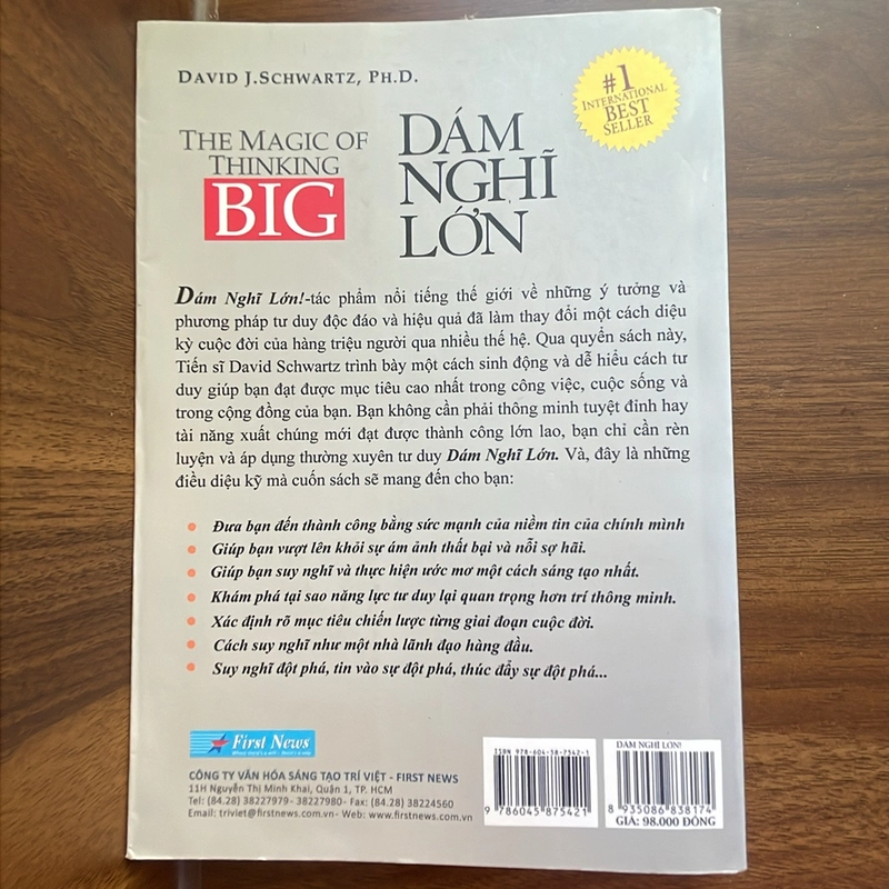 Sách self-help Dám Nghĩ Lớn còn mới 199503