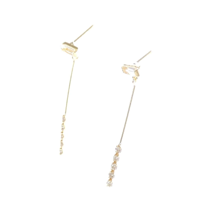 K18YG Bông tai Topaz Trắng - Hàng hiệu Chính hãng 877418