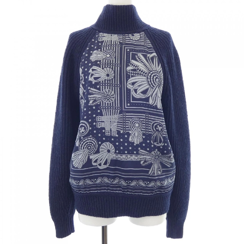 HERMES Elie Ribbons Decoration, Twill Reine *07-7754 Knit 627155