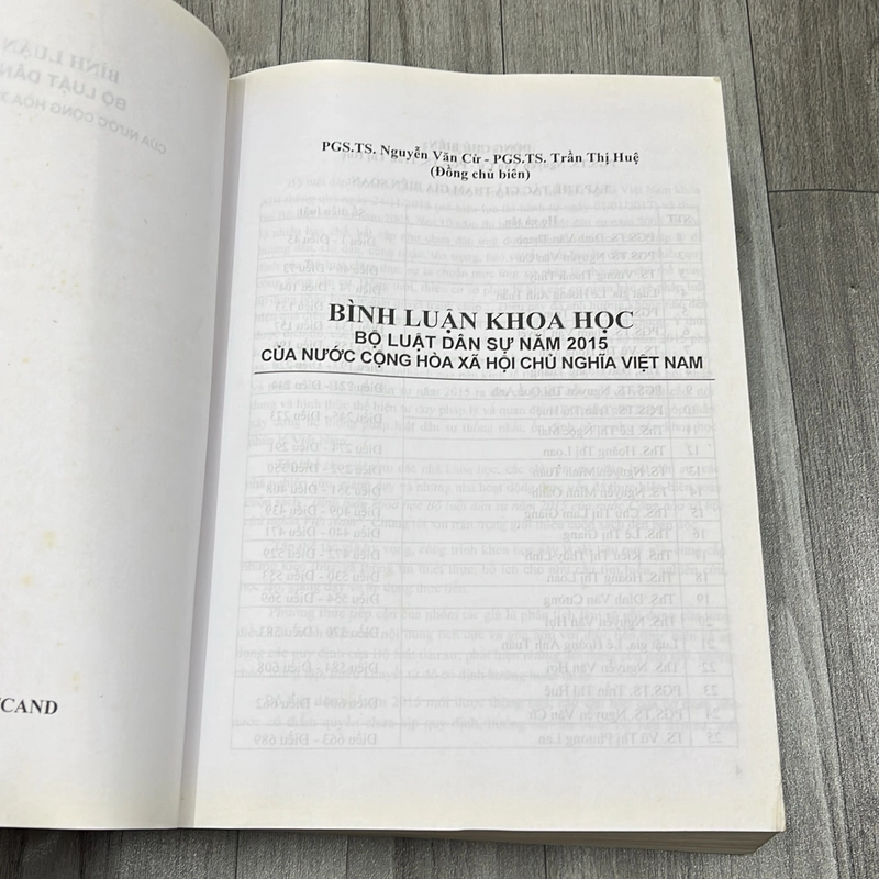 Bình luận khoa học bộ luật dân sự năm 2015 của nước CHXHCNVN. 8b2 545053