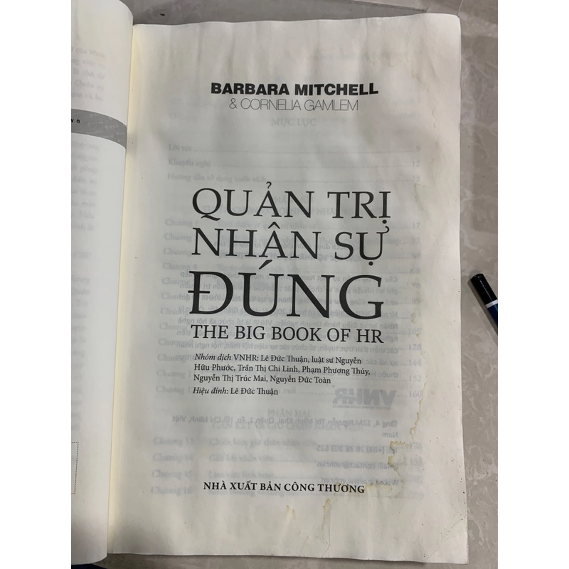 QUẢN TRỊ NHÂN SỰ ĐÚNG - BARBARA MITCHELL & CORNELIA GAMLEM 547975