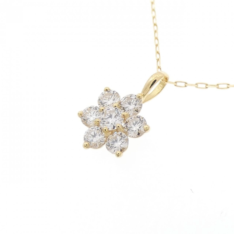 Dây chuyền kim cương hoa K18YG - Hàng hiệu chính hãng 862335