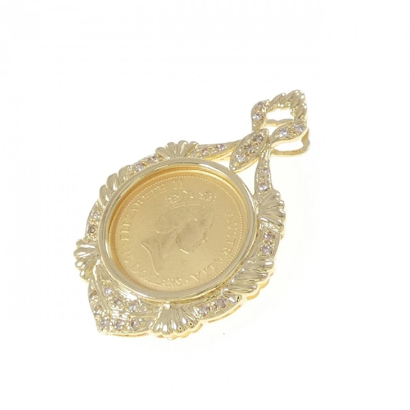 K18YG(枠) Kim cương Coin 0.15CT Mặt dây chuyền - Hàng hiệu Chính hãng 865616