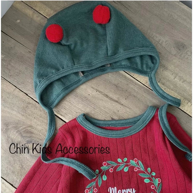 Sét body thông hơi kèm mũ merry christmas mềm mại cho bé sơ sinh 3-5 kg 462237