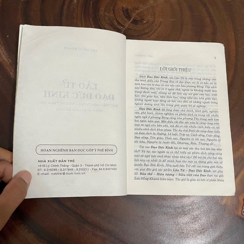 II Tựa sách: Lão Tử Đạo Đức Kinh _ Bản Thể, Hiện Tượng, Siêu Việt Của Đạo - Lưu Hồng Khanh 446253