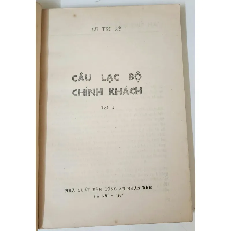 Truyện trinh thám - hình sự -chính trị: CÂU LẠC BỘ CHÍNH KHÁCH - trọn bộ 536tr (Lê Tri Kỷ) 758724