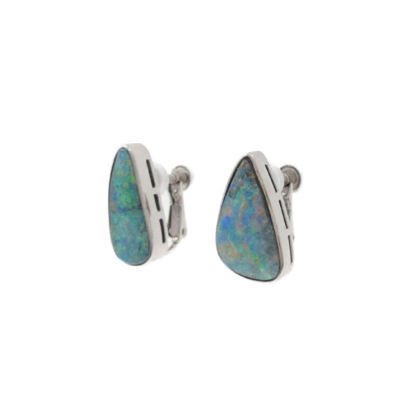 K18WG Boulder Opal Bông Tai 7.25CT - Hàng hiệu Chính hãng 872996