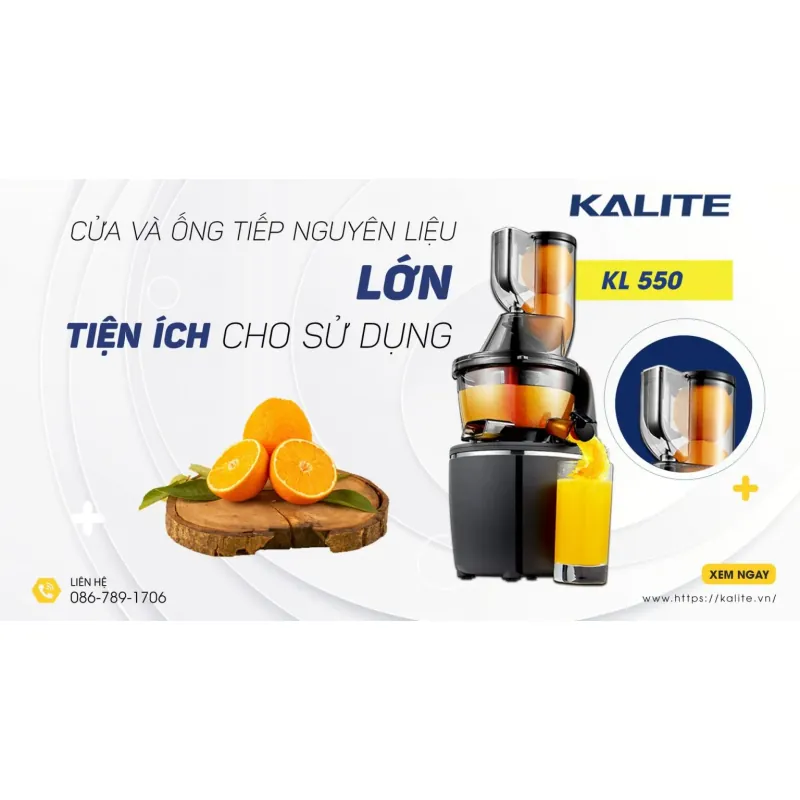 🥦 Máy ép chậm KALITE KL-550 – Ép siêu kiệt, giữ trọn Vitamin & Enzym tự nhiên! 🌿 690016