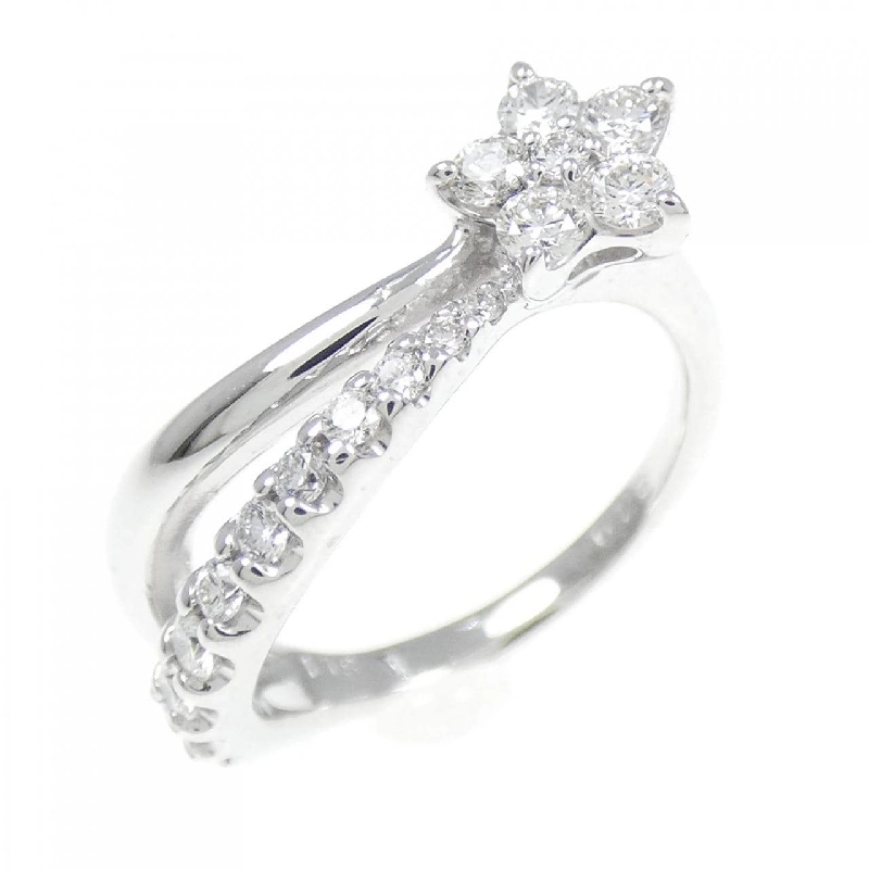 Nhẫn kim cương hoa K18WG 0.28CT 673568