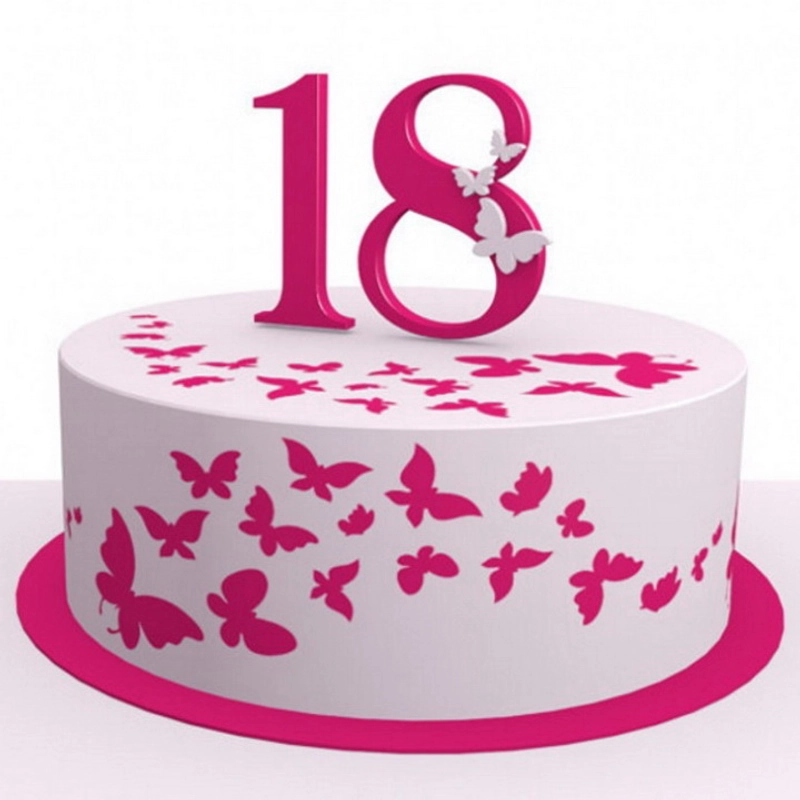 Khuôn Stencil rắc bột trang trí bánh, làm viền rau câu, fondant bươm bướm - Mã số 1243 338694