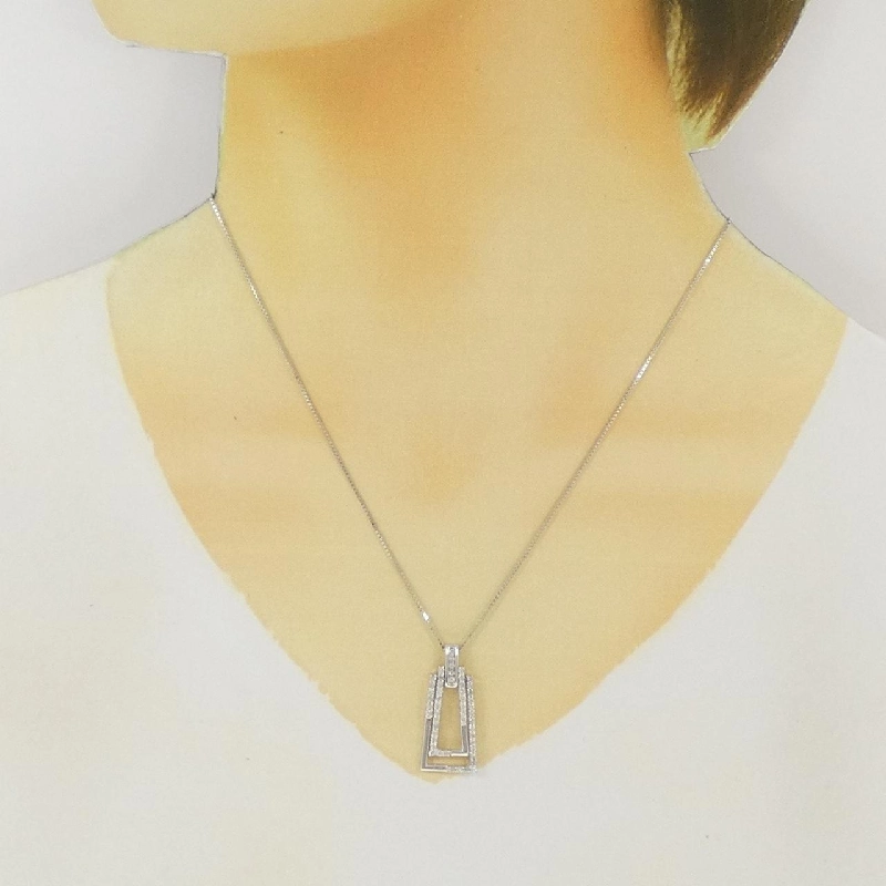 K18WG Dây chuyền kim cương 0.50CT - Hàng hiệu Chính hãng 862076