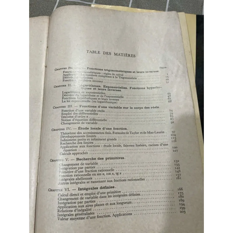 SÁCH TOÁN TIẾNG PHÁP EXERCICES D'ANALYSE 1-2, SÁCH KHỔ LỚN 556899