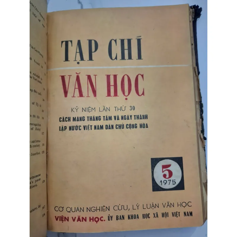 Tạp chí Văn học (Các số 1, 2, 3, 4, 5, 6 năm 1975) - Viện Văn học 931892