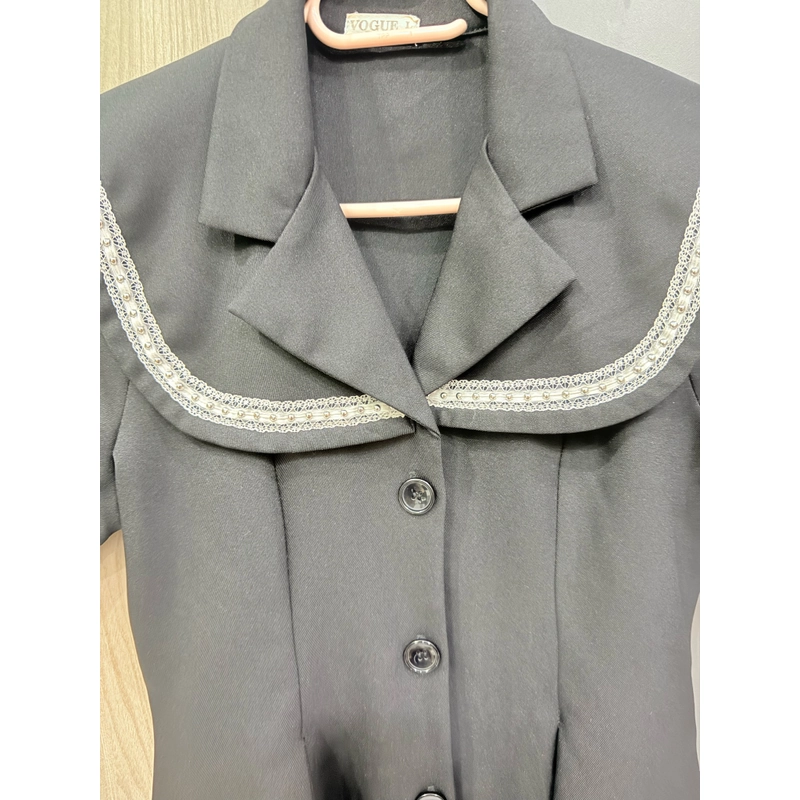 Set vest kèm chân váy đen  519483