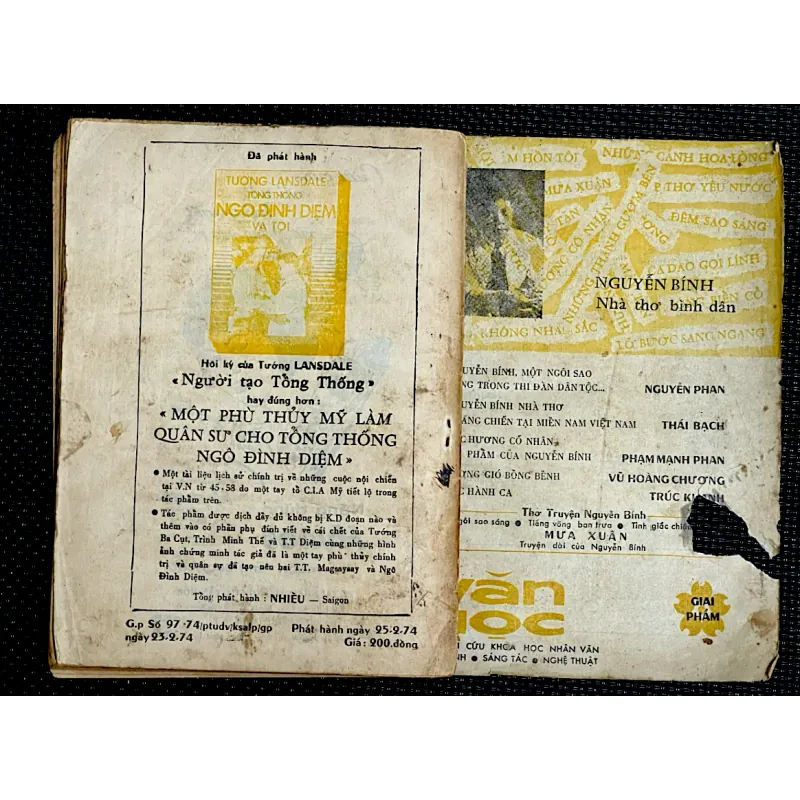 NGUYỄN BÍNH - Tạp chí VĂN HỌC miền Nam trước 1975 996838