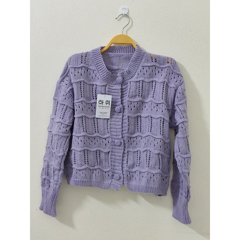 Áo khoác cardigan VIP tuyển màu tím 40-57kg 546704