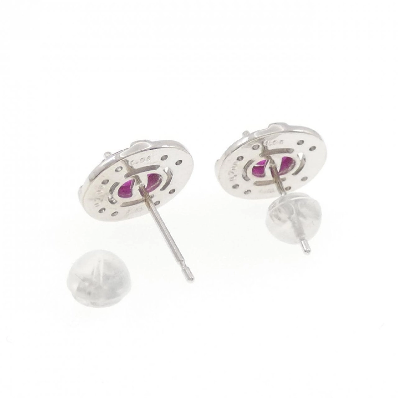 K18WG/K14WG Bông tai Ruby 1.410CT - Hàng hiệu Chính hãng 871067