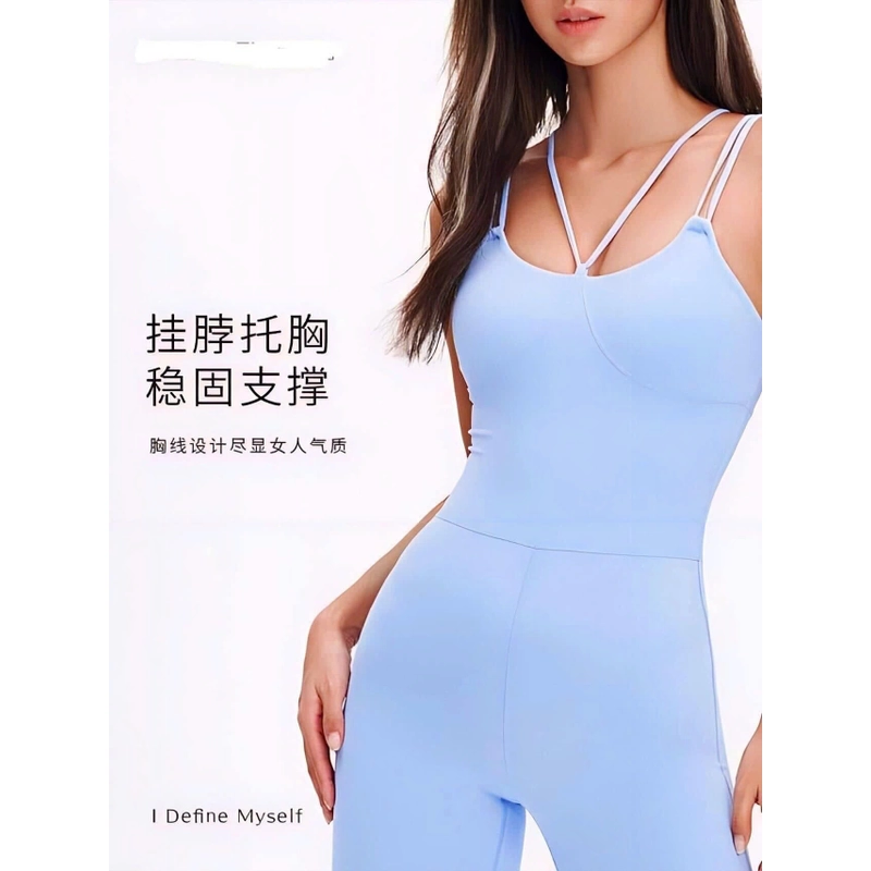 Jumpsuit Yoga cao cấp (Size M: 49kg - 53Kg) - Màu xanh nước biển 336586