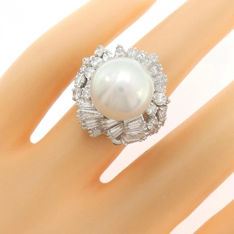 Nhẫn ngọc trai trắng Mikimoto 12.3mm - Hàng hiệu Authentic 836526