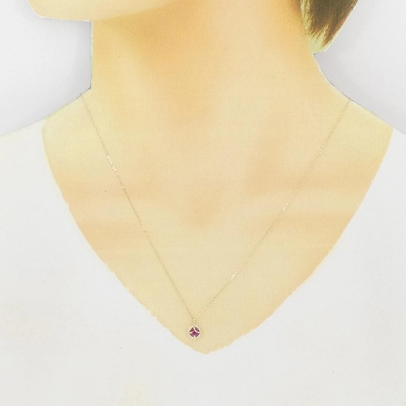 Dây chuyền ruby K18YG 0.25CT - Hàng hiệu chính hãng 866917