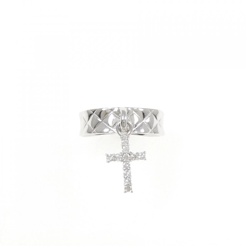 Nhẫn kim cương K18WG chéo 0.10CT 669289