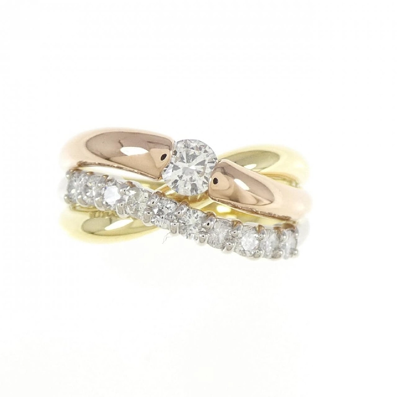 Nhẫn kim cương K18YG/PT900/K18PG 0.20CT 670419