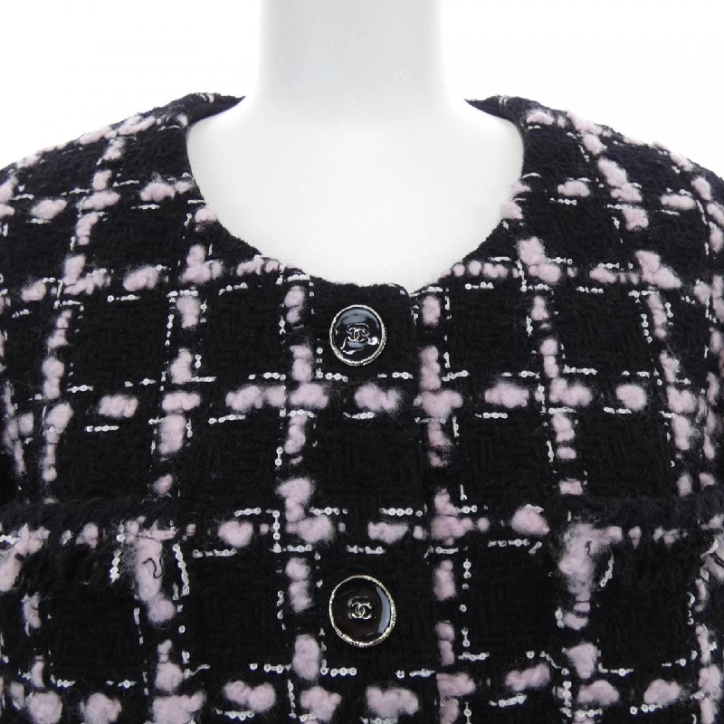 Áo khoác không cổ CHANEL LOOK12 P80405V72615 25B - Hàng hiệu Authentic 814994