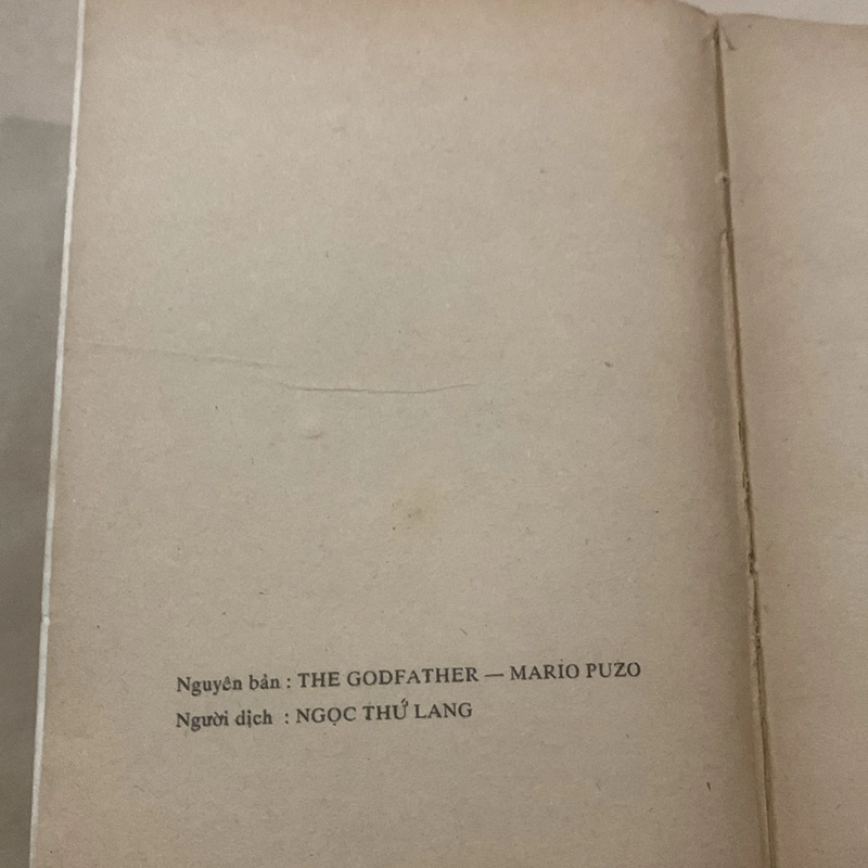 Bố Già ( The Godfather ). Tác giả: Mario Puzo. Dịch giả: Ngọc Thứ Lang.  378839