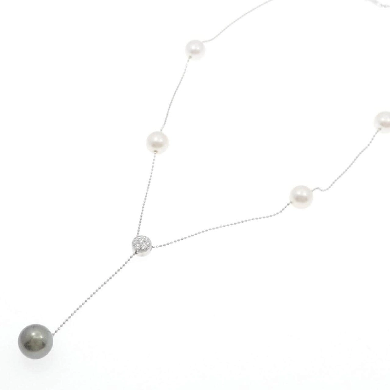 K18WG Dây chuyền ngọc trai - Hàng hiệu Authentic 858006