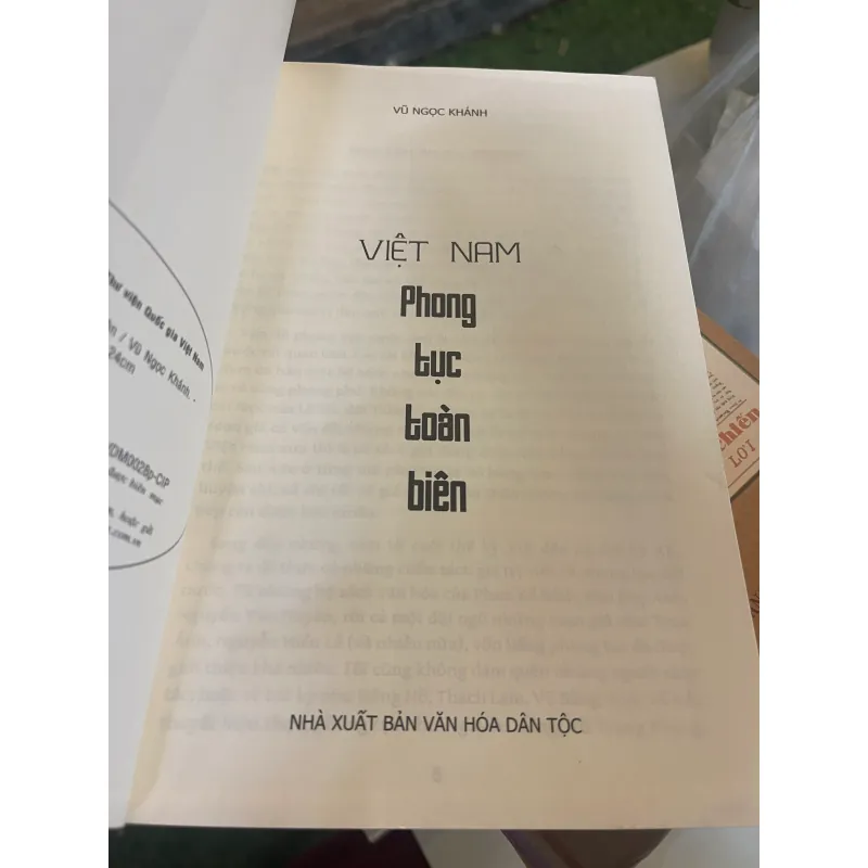 VIỆT NAM PHONG TỤC TOÀN BIÊN - VŨ NGỌC KHÁNH  1027416