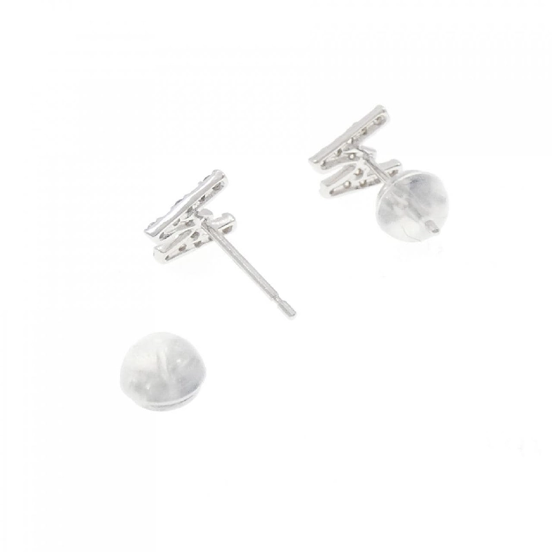 K18WG Chữ cái W Bông tai Kim cương 0.18CT - Hàng hiệu Chính hãng 868883