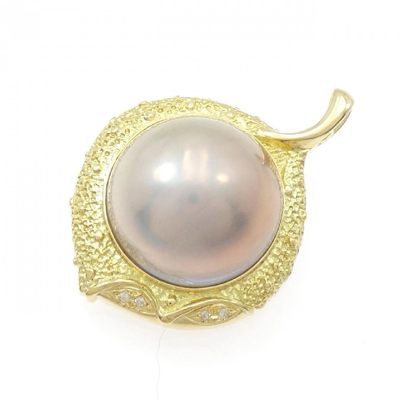 K18YG Mabe Pearl Brooch - Hàng hiệu Authentic 872185