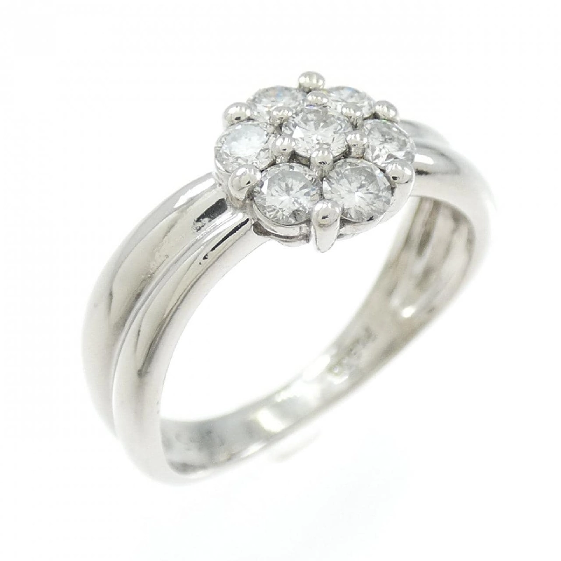 Nhẫn kim cương hoa PT900 0.45CT 670528