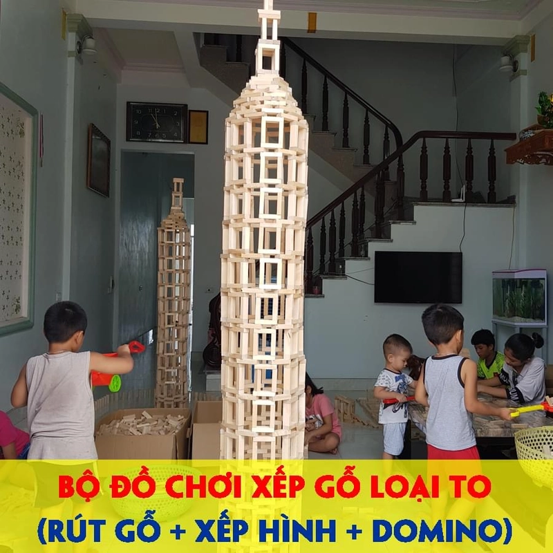 Rút gỗ domino 55 thanh xếp hình  452289