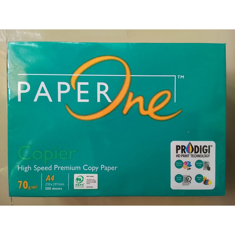 Combo 2 lốc Giấy in a4 hiệu Paper one, 1 lốc có 70grm 500 tờ 132930
