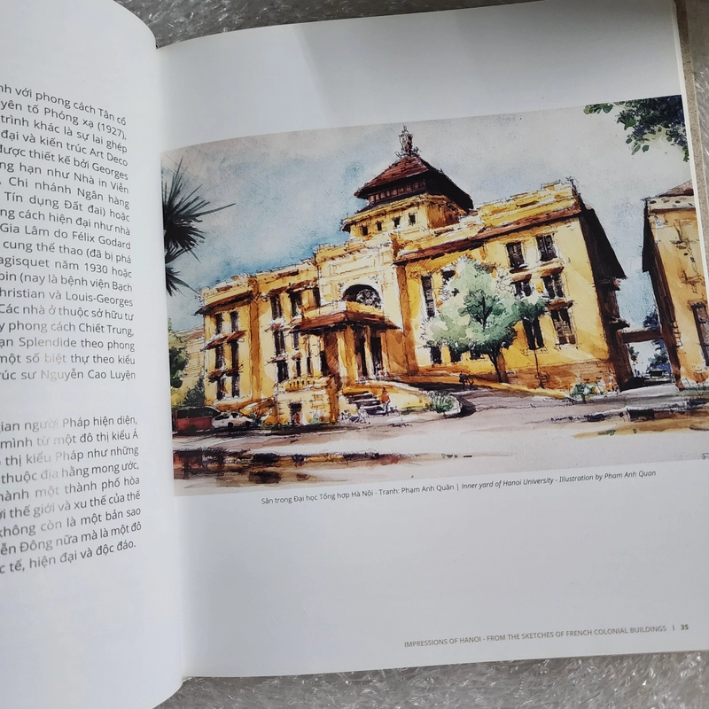 Ấn tượng Hà Nội từ những ký họa công trình thời Pháp | bìa cứng in màu  466464
