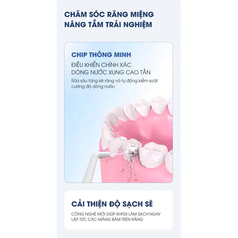 Máy tăm nước Kalite KHF03 🦷 làm sạch răng – loại bỏ mảng bám hiệu quả ✨ 707012