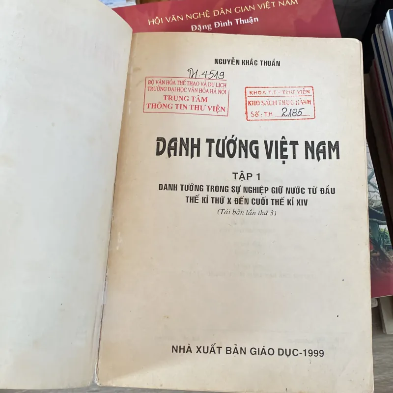 DANH TƯỚNG VIỆT NAM, Tập 1 (XB 1999) 760353