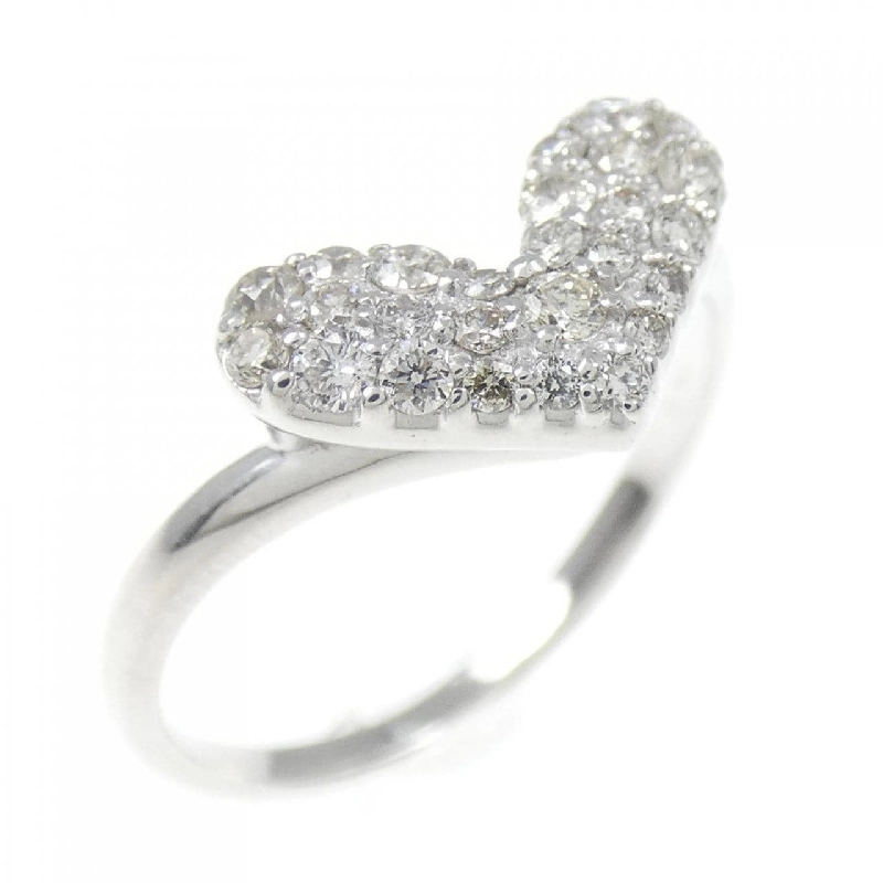 Nhẫn kim cương pavé hình trái tim K10WG 0.30CT 672951