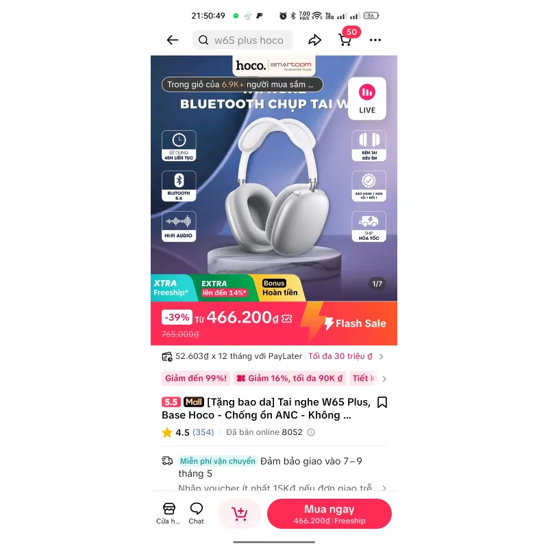 -Hoco W65 plus mới 99% mới dùng thử nhưng ko hợp 1038055