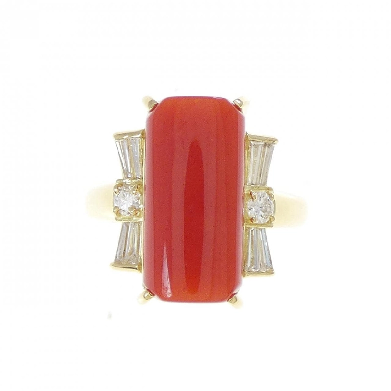 Nhẫn San Hô K18YG - Hàng hiệu Chính hãng 853513