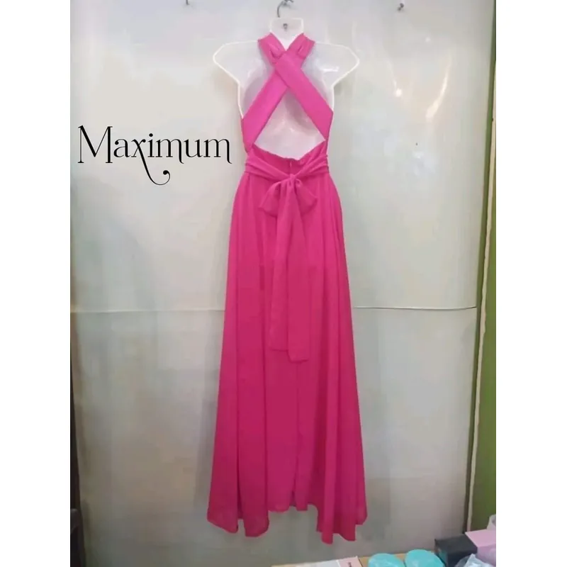 Váy Maxi Hồng Đậm 591641