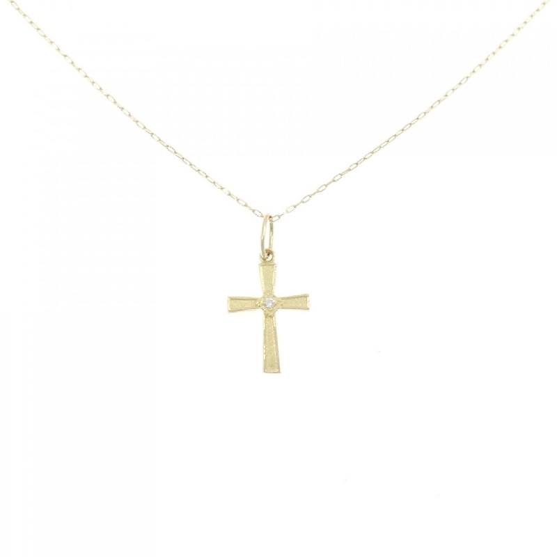 K18YG Dây chuyền kim cương hình chữ thập - Hàng hiệu Authentic 856433