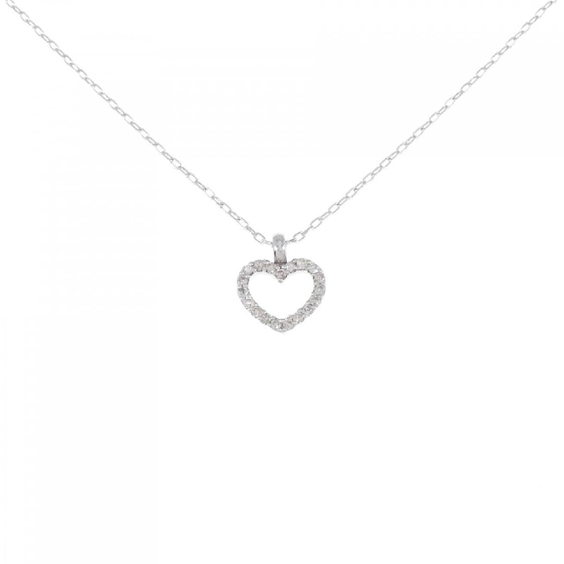 K18WG Dây chuyền kim cương hình trái tim 0.515CT - Hàng hiệu Chính hãng 869062