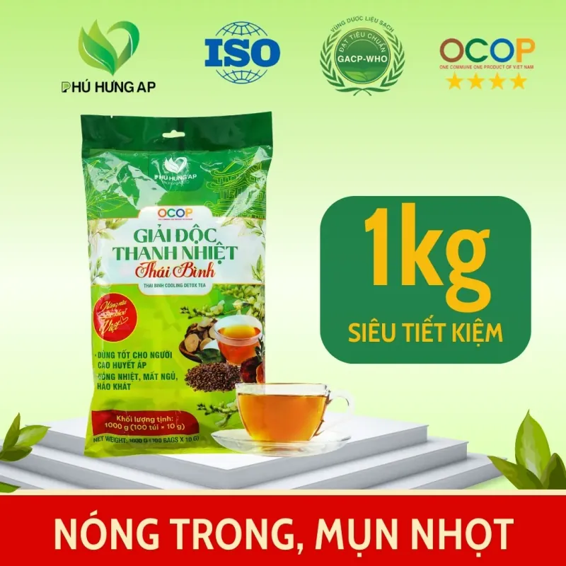 Trà giải độc thành nhiệt Thái Bình, AP Phú Hưng 1kg ( 100g x 10 gói)  745628