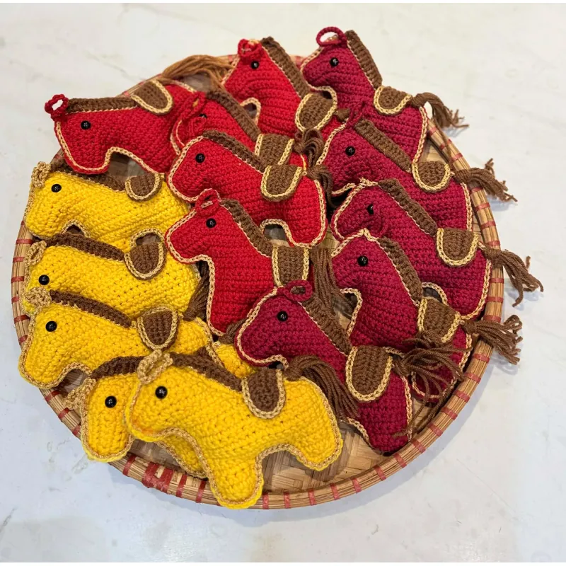 Đồ Trang Trí Tết Bính Ngọ 2026 Thú Nhồi Bông Con Ngựa Làm Bằng Len 762660