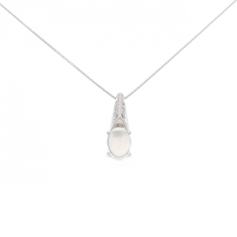 K18WG Dây chuyền đá mặt trăng - Hàng hiệu Authentic 858830