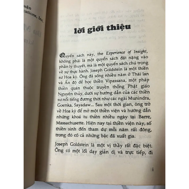 Ba mươi ngày Thiền Quán - Joseph Goldstein 926455