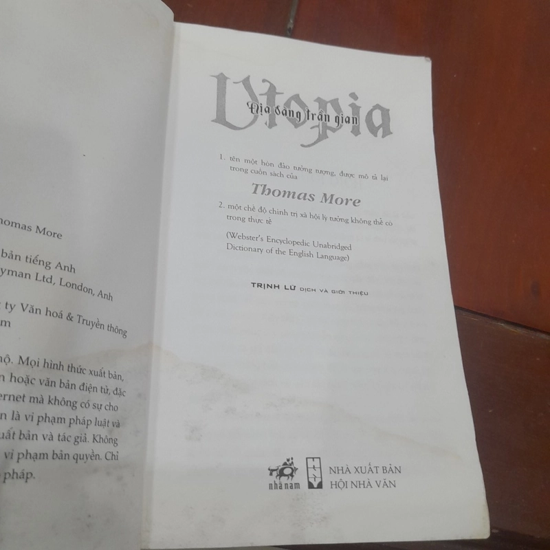 Thomas More - UTOPIA, Địa đàng trần gian 469279